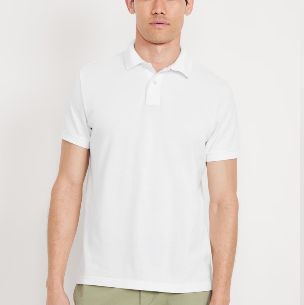 White Polo Shirt M NEW
